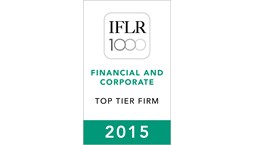 IFLR 1000 – Financial and Corporate Top Tier Firm 2015